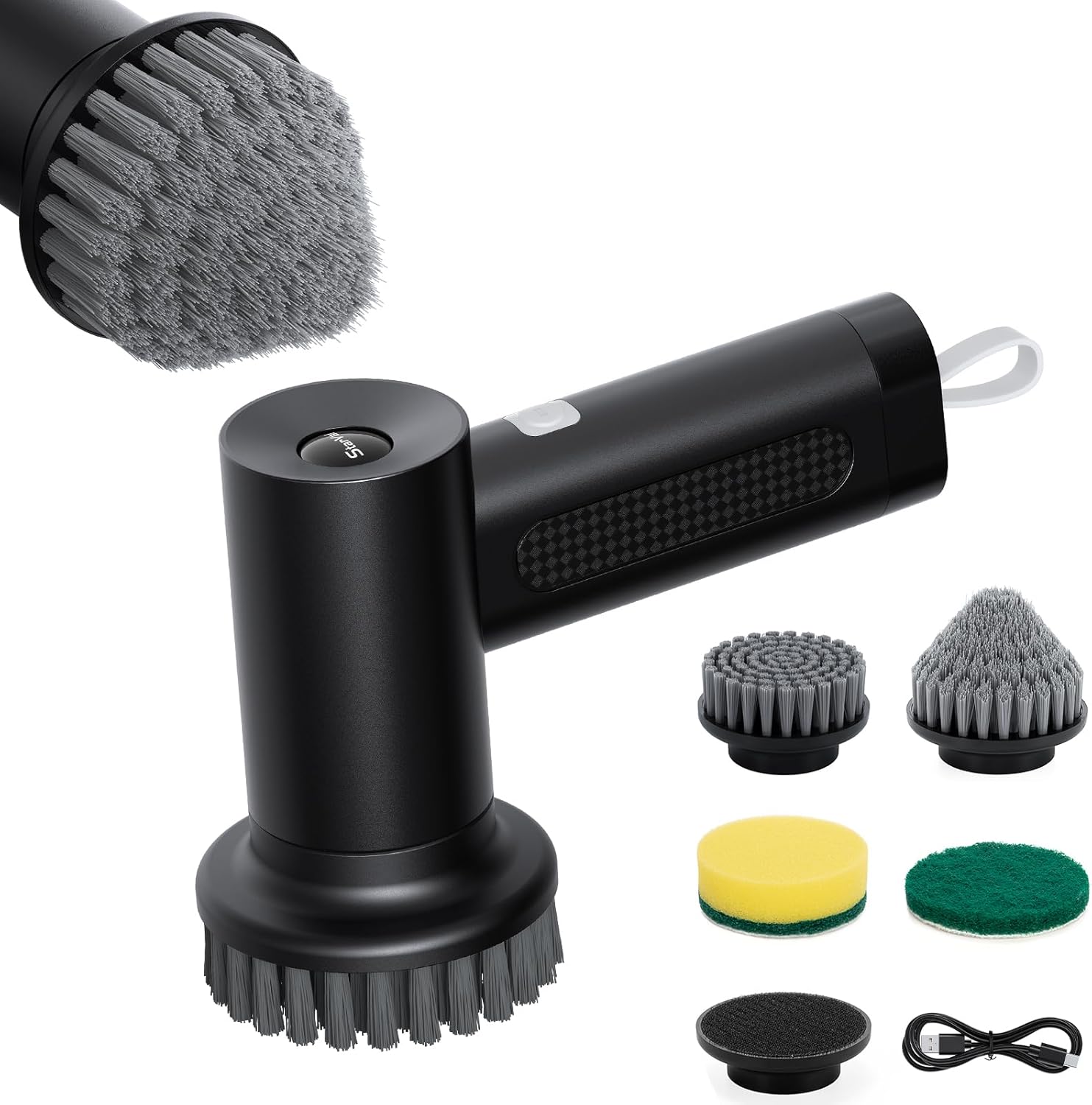 Revolutionize Your Cleaning with the Electric Spin Scrubber - Powerful Cordless Tool with 4 Versatile Brush Heads and Dual Speed Settings for Effortless Cleaning of Sinks, Stoves, Tiles, and More!
