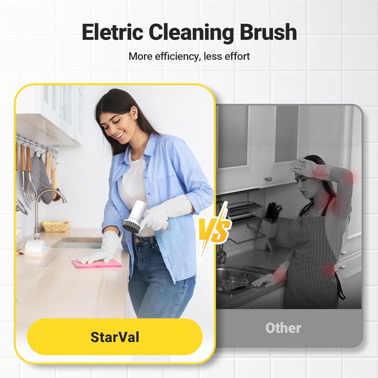 Revolutionize Your Cleaning with the Electric Spin Scrubber - Powerful Cordless Tool with 4 Versatile Brush Heads and Dual Speed Settings for Effortless Cleaning of Sinks, Stoves, Tiles, and More!