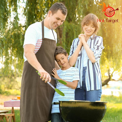 3-Piece Kitchen Tongs Set – Stainless Steel Heat Resistant Silicone Tips, Strong Comfort Grip, 3 Sizes (7, 9, 12 Inch), Non-Scratch, Dishwasher Safe, for Cooking, BBQ, Salad